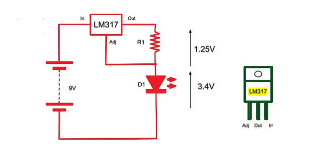 LED Driver Circuit Using LM317 Voltage Regulator, 55% OFF