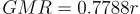 For a single conductor of radius r, GMR