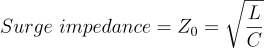 Surge Impedance Equation