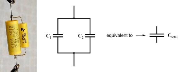 capacitors connected in parallel