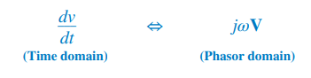 Derivative in time and phasor domain