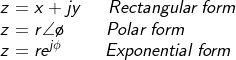 Complex number representation
