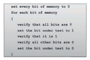 Moving ones test