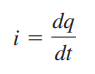 Equation of electric current