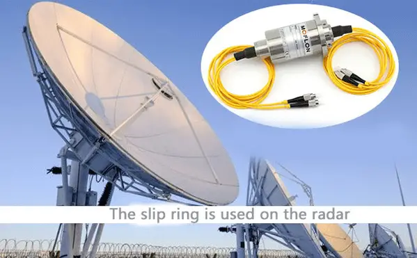 Slip ring is used on the radar