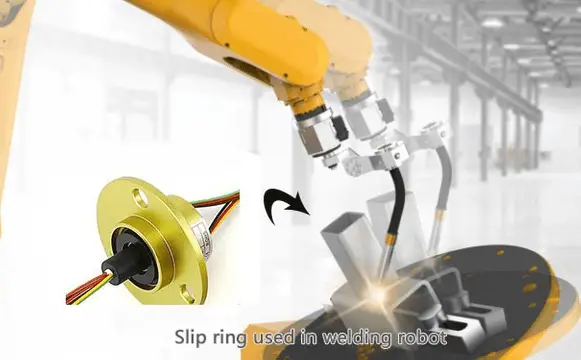 Slip ring used in welding robot