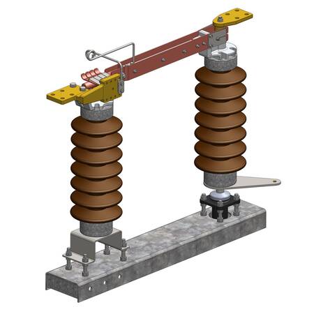 Single side break disconnect switch