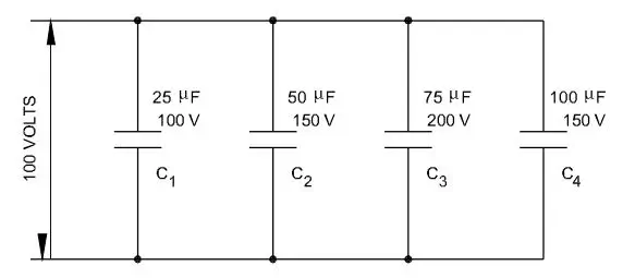 Solved problem 1 on combination of capacitors
