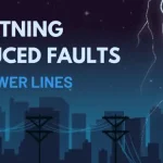 Lightning induced fault on power lines